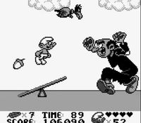 une photo d'Ã©cran de Les Schtroumpfs sur Nintendo Game Boy